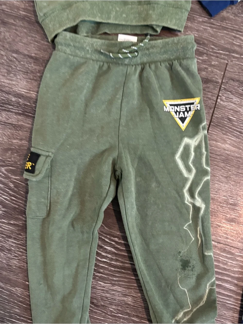 Toddler Boys 4T Clothing Bundle 3 Outfit Sets Monster Jam Carter's Modern Moment